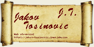Jakov Tošinović vizit kartica